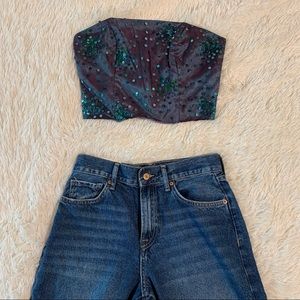 Y2K Vintage Fairy Sequin Corset